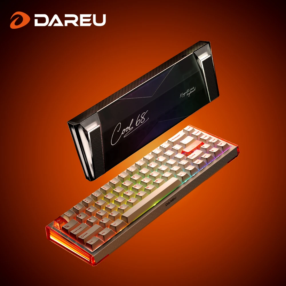

DAREU 8Khz Wired Magnetic Gaming Keyboard 0.01mm RT accurancy Gasket Structure Hotswappable PBT Keycaps with RGB Lightbox