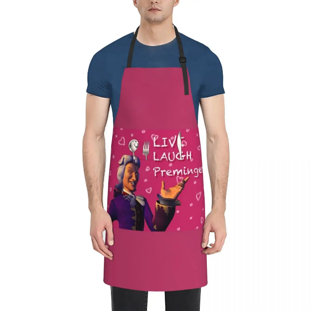 

Live Laugh Preminger Apron Women's barber men Cooking Clothes Customizable Woman Apron