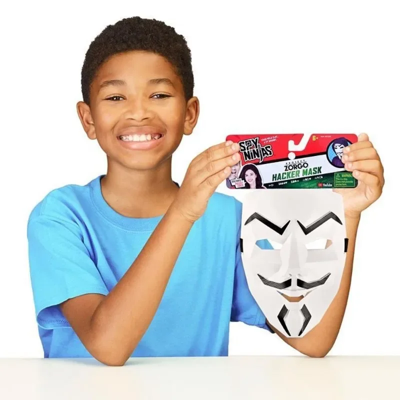 Spy Ninjas Project Zorgo Hacker Mask Black White V For Vendetta Hackers Cos Mask Halloween Cosplay Party Diy Masks ren Toys view 4