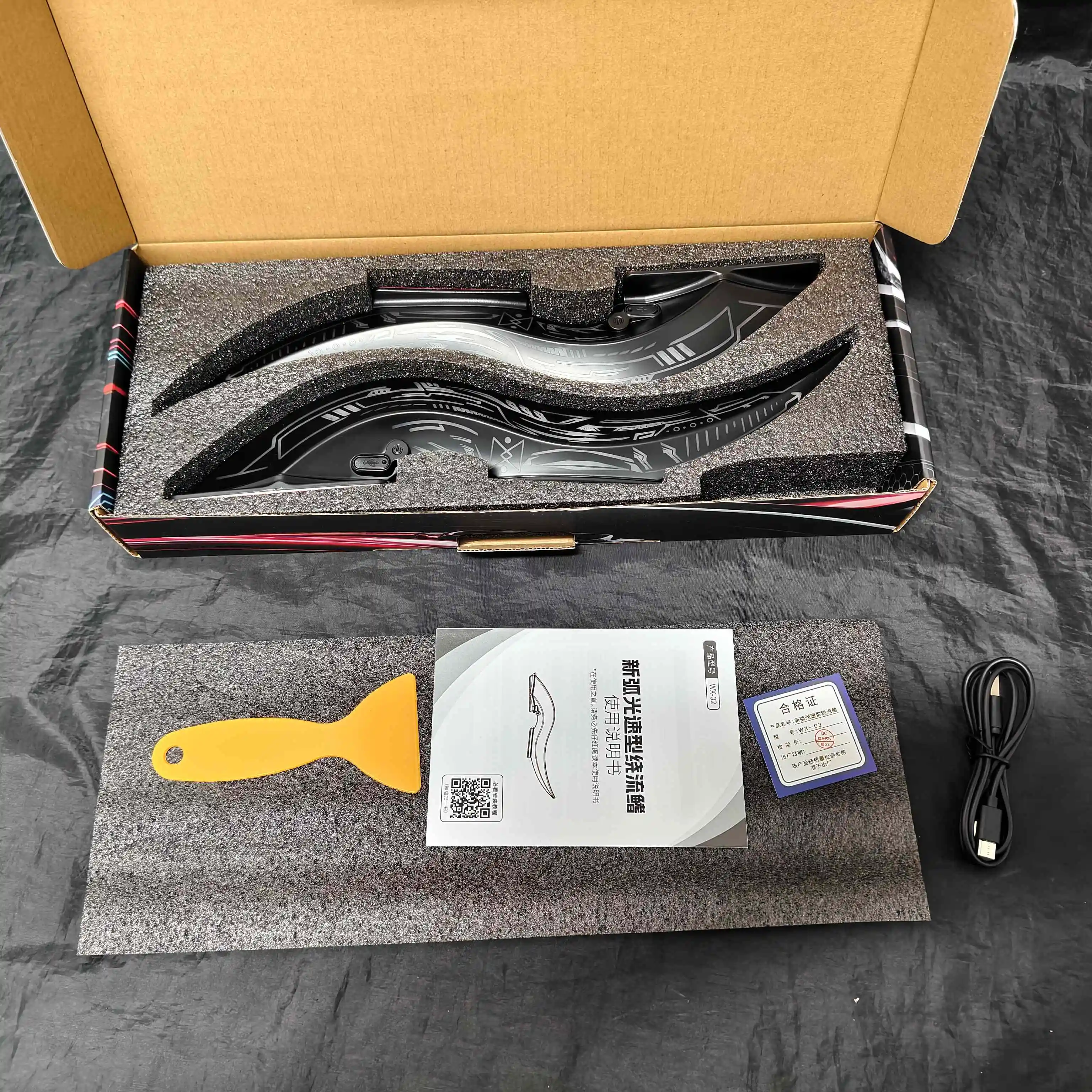 1 Set Universelle Drachenhorn-Autodach-Dekorationsflossen, wasserdicht, 32 LED-Lichtmodi, Touch-Steuerung dimmbar, Typ-C wiederaufladbar – Detail 19