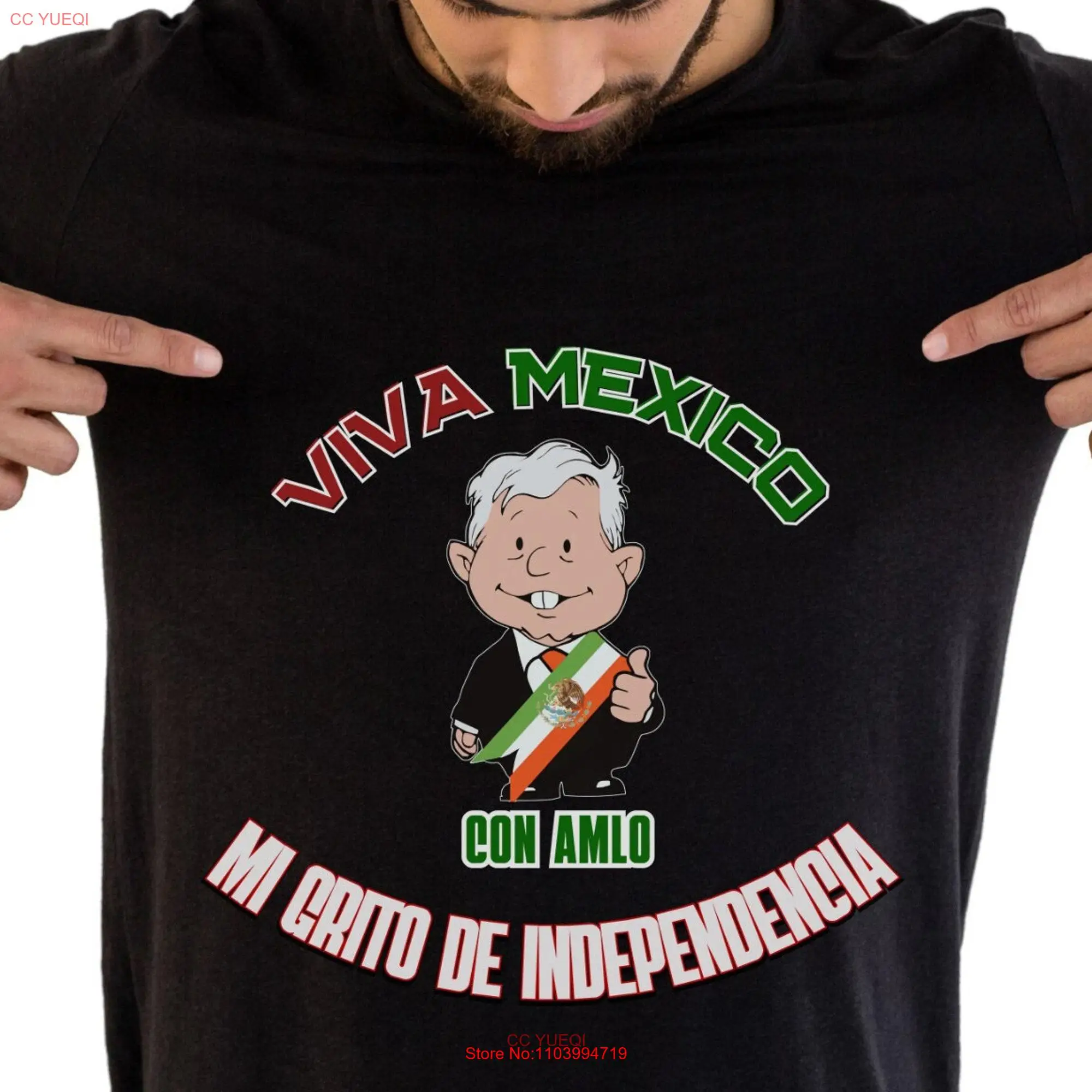 AMLO T Shirt Viva Mexico Lopez Obrador for AMLOVER President of Mexican AMLITO  long or short sleeves