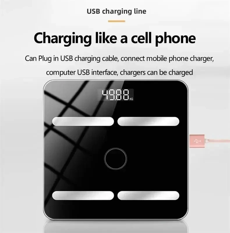 Precision Smart Body Fat Scale With Led Display And Usb Charging_voghion.com