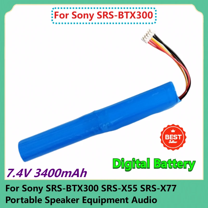 

7.4V 3400mAh Replacement Digital Battery For Sony SRS-BTX300 SRS-X55 SRS-X77 Portable Speaker Equipment Audio