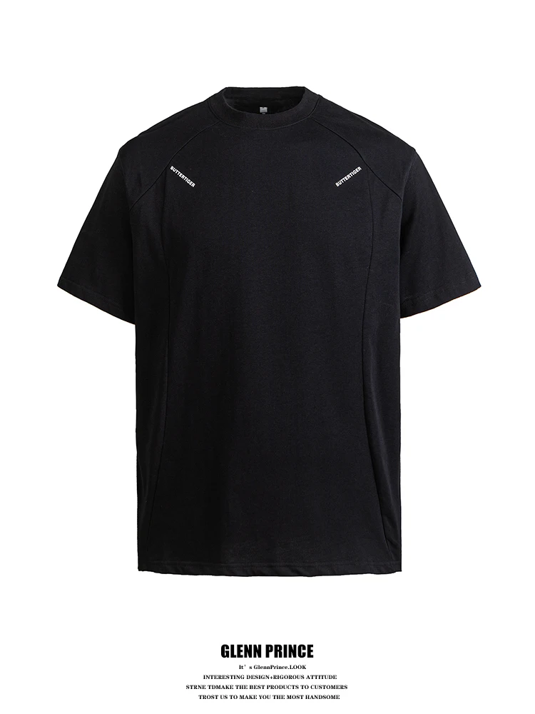 

GPstudio American High Street Deconstructed Design round Neck Short Sleeve Men's T-shirt Summer Casual Training Sportswear