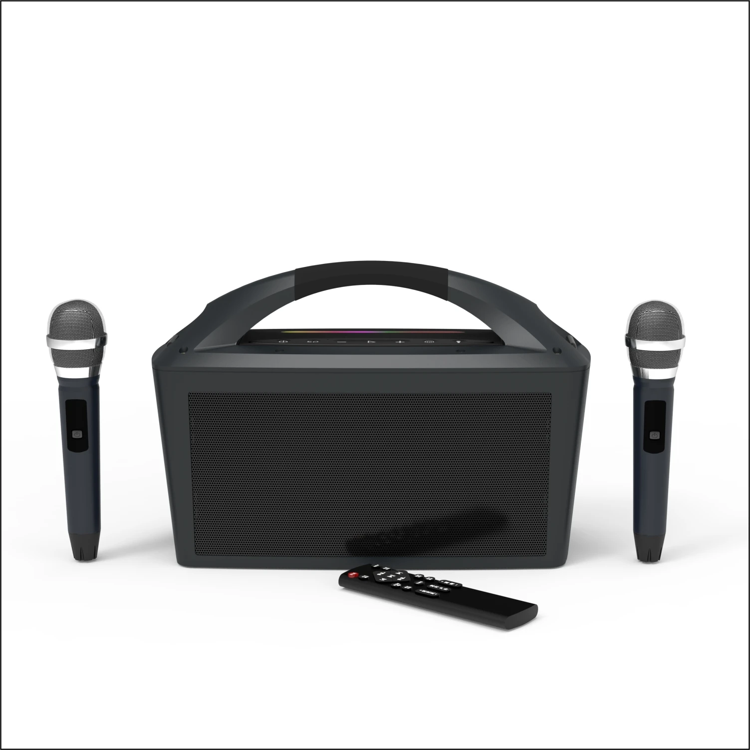 

200W Karaoke Machine 24000mAh Portable Wireless Speaker with 2 UHF Wireless Microphones RGB LED PA System with TWS EQ Function