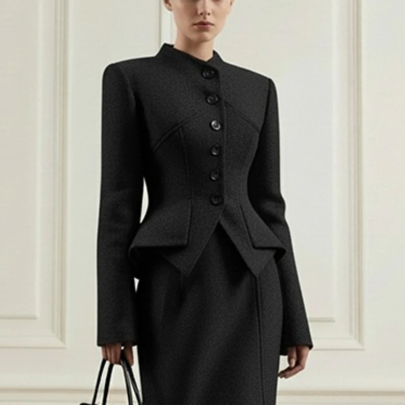 Modigirl Giacca corta formale da donna 2026 Primavera Autunno Raccogliendo la vita sul posto di lavoro Occasioni per ufficio aziendale Abbigliamento da lavoro per donna