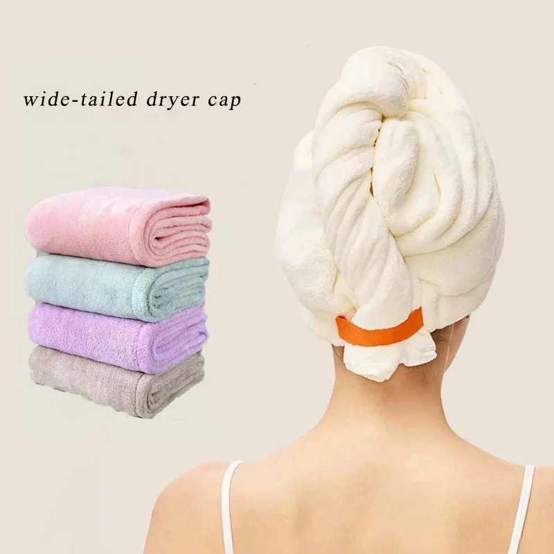 

1pc Large Absorbent Hair Towel Microfiber Soft Drying Towel With Stretch For Wet Curly Hair Long Hair Anti-Frizz Drying Quick