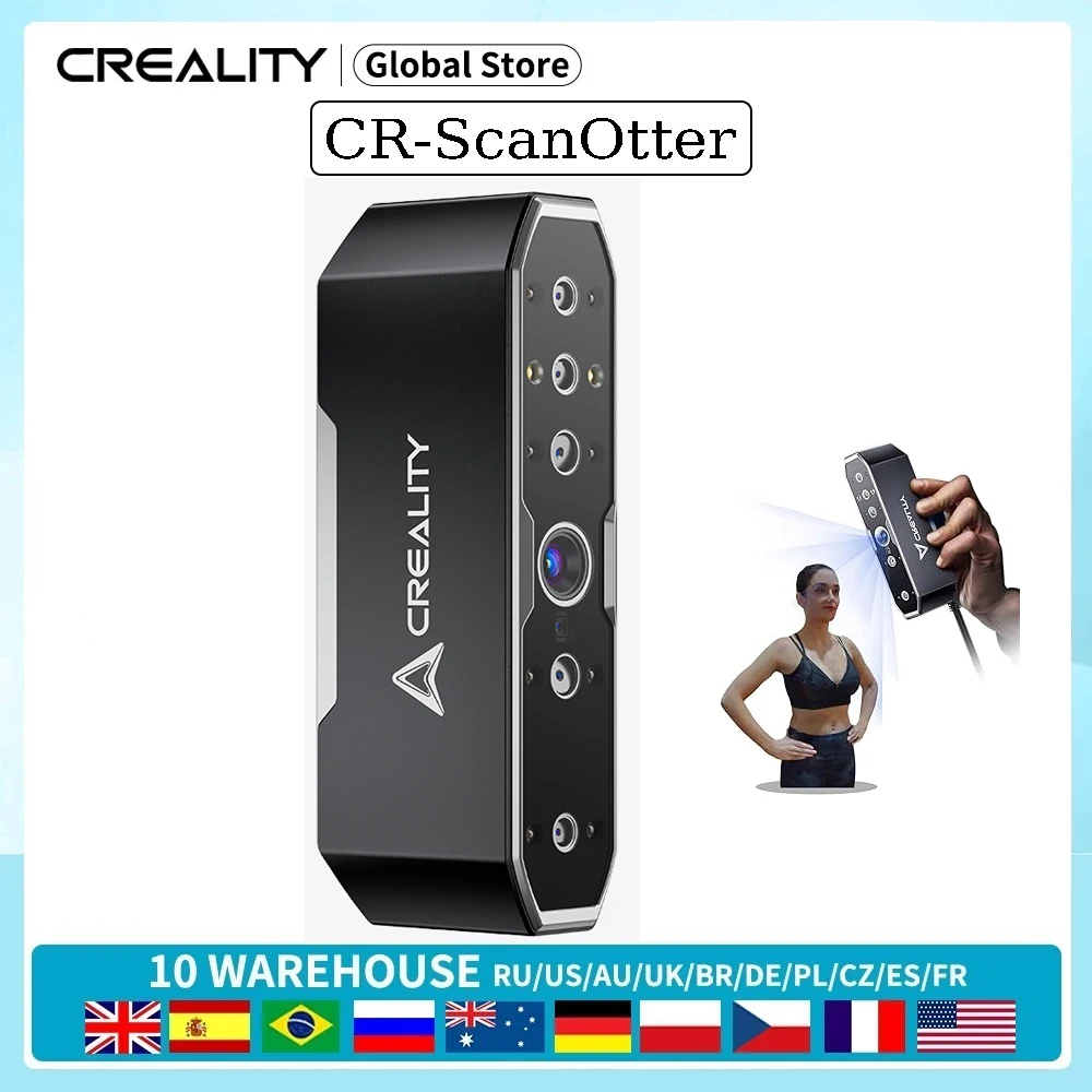 CREALITY 3D Scanner CR-Scan Otter 3D Printing Handheld Scan Machine 0.02 mm Accuracy Four-lens Stereo Vision Anti-shaking