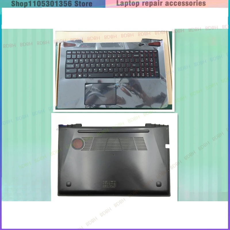 New For Lenovo Y50-70 keyboard palmrest Upper Backlit AP14R000A00 + Bottom Case