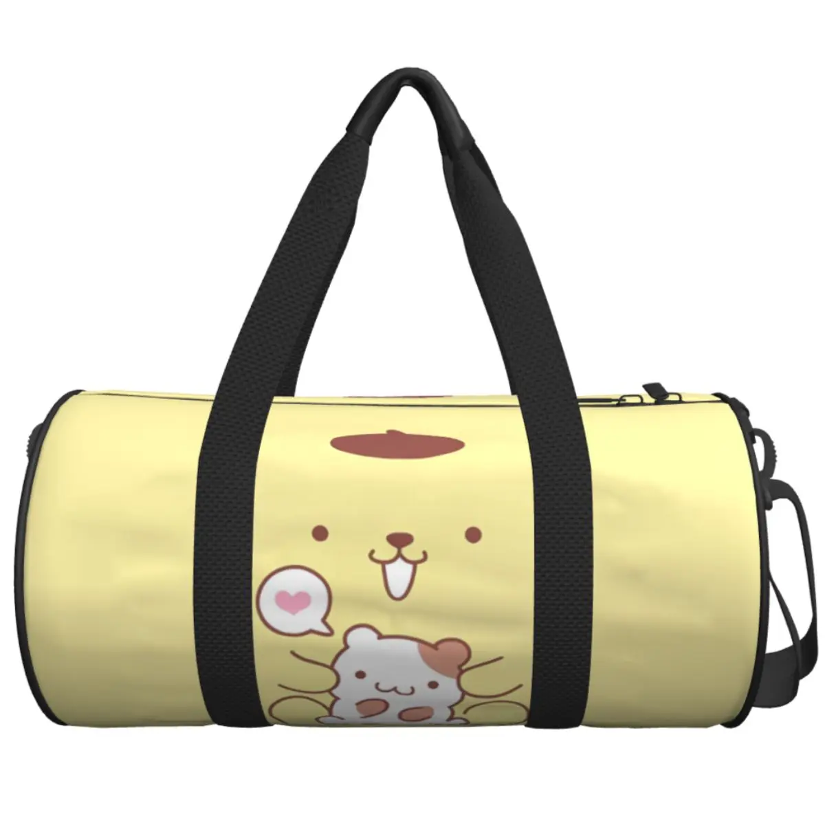 

Travel Bag Pom Pom Purin Gym Bag Cute Cartoon Portable Sports Bags Large Capacity Casual Handbag Fitness Bag For Couple