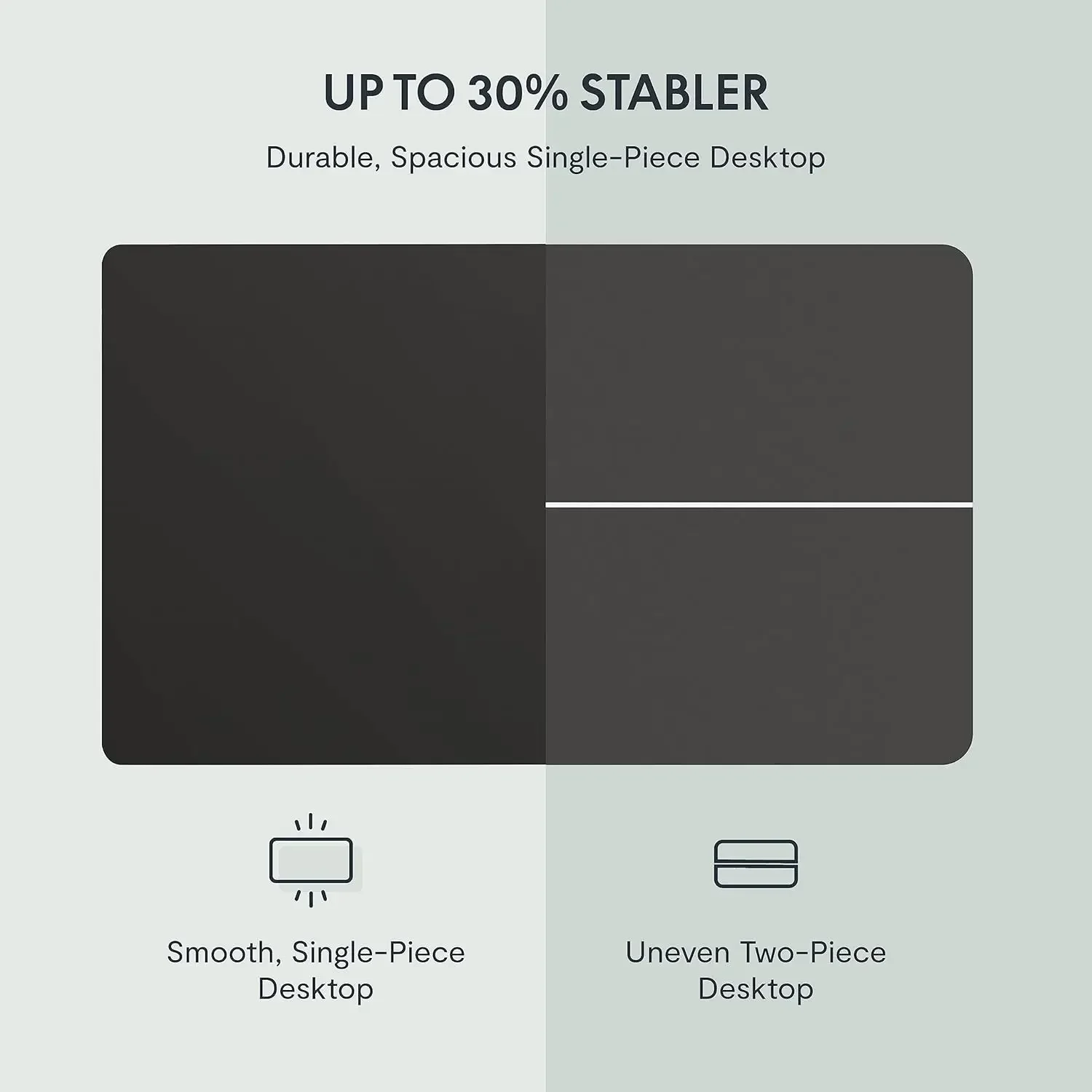 60 × 24 بوصة قطعة كاملة مكتب قائم ارتفاع كهربائي قابل للتعديل الجلوس حامل مكتب للمنزل مكتب إطار أسود 60 أسود #3