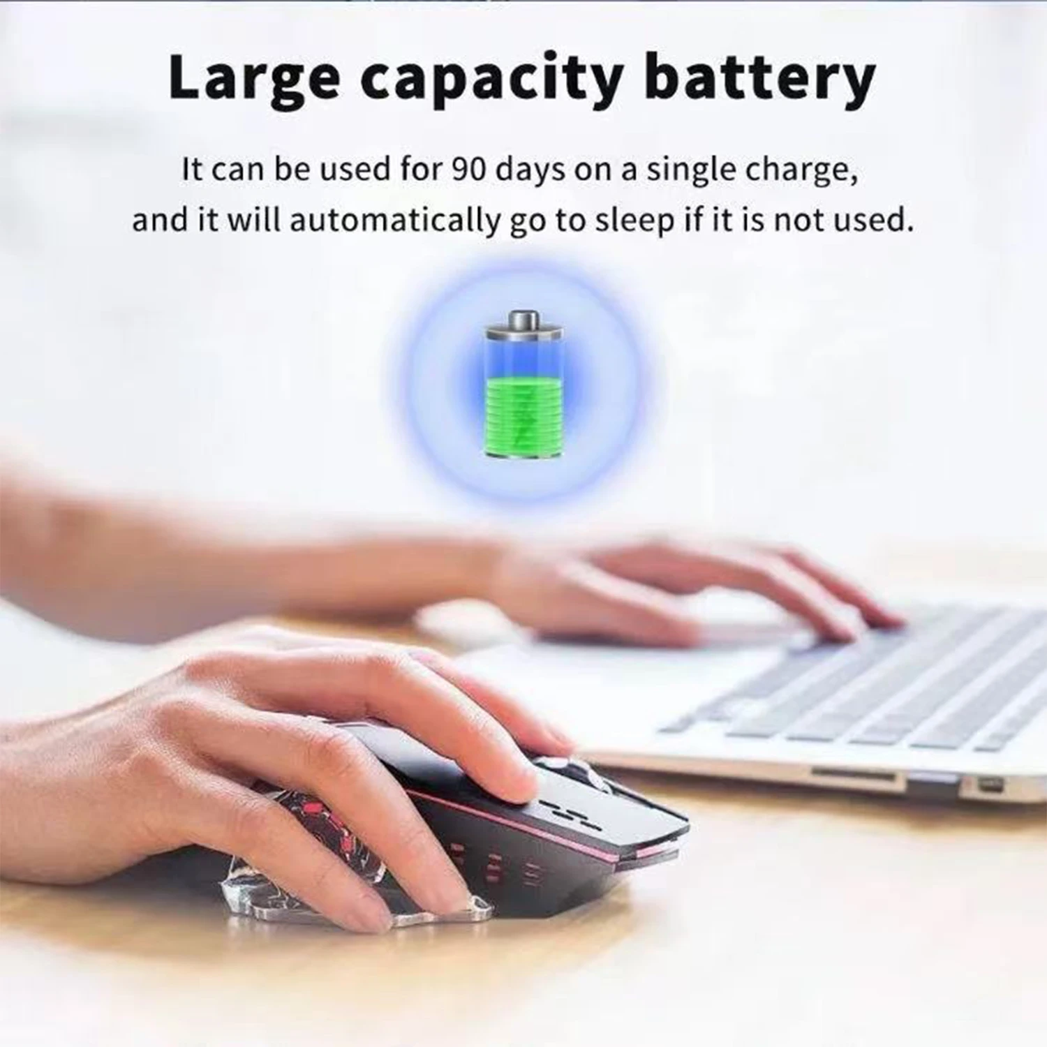 Rechargeable Wireless Mouse 2.4Ghz Bluetooth Gaming RGB Mouse USB Silent Mechanical Backlight E-Sports Gamer Mice For Computer