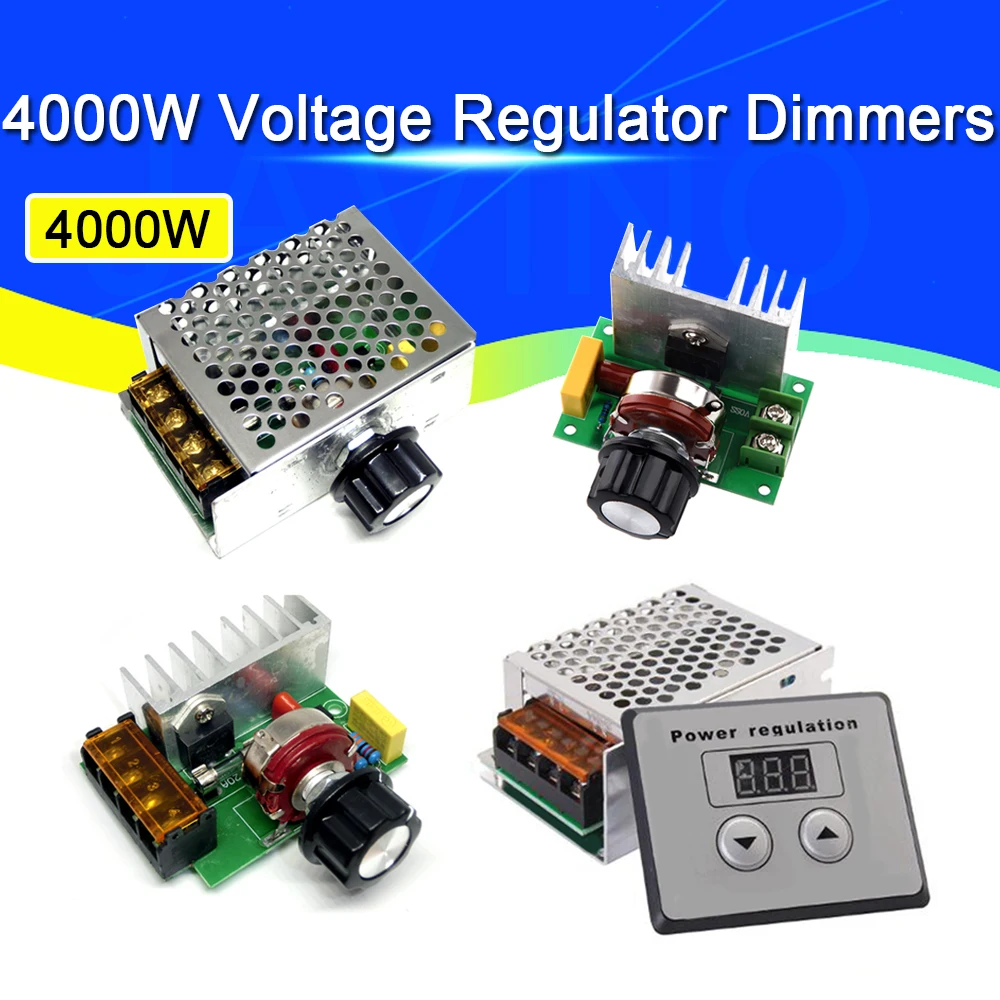 4000W 220V o dużej mocy regulatory napięcia SCR Regulator prędkości elektroniczny Regulator napięcia Regulator obrotów HR
