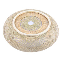 E27 Hanging Rattan Bamboo Ceiling Lamp  Wove Warm Room Light Wooden Ceiling Light 40cm/50cm