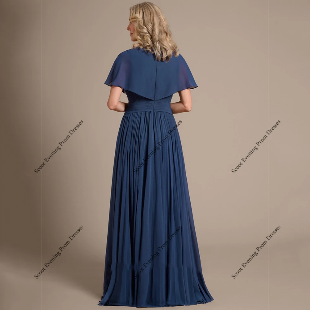 Elegant Strapless Mother of Bride Dresses with Chiffon 3/4 Sleeve Wedding Party Dresses Women 2025 Summer New Robe De Soirée