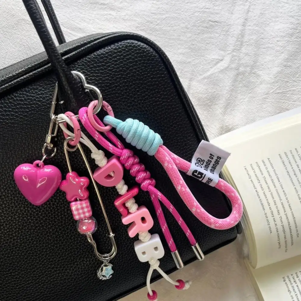 

HOT Creative Hand Woven Keychain Nylon Handmade Rope Colorful Nylon Woven Pendant Rope Charms Bag Pendant Jewelry Accessories