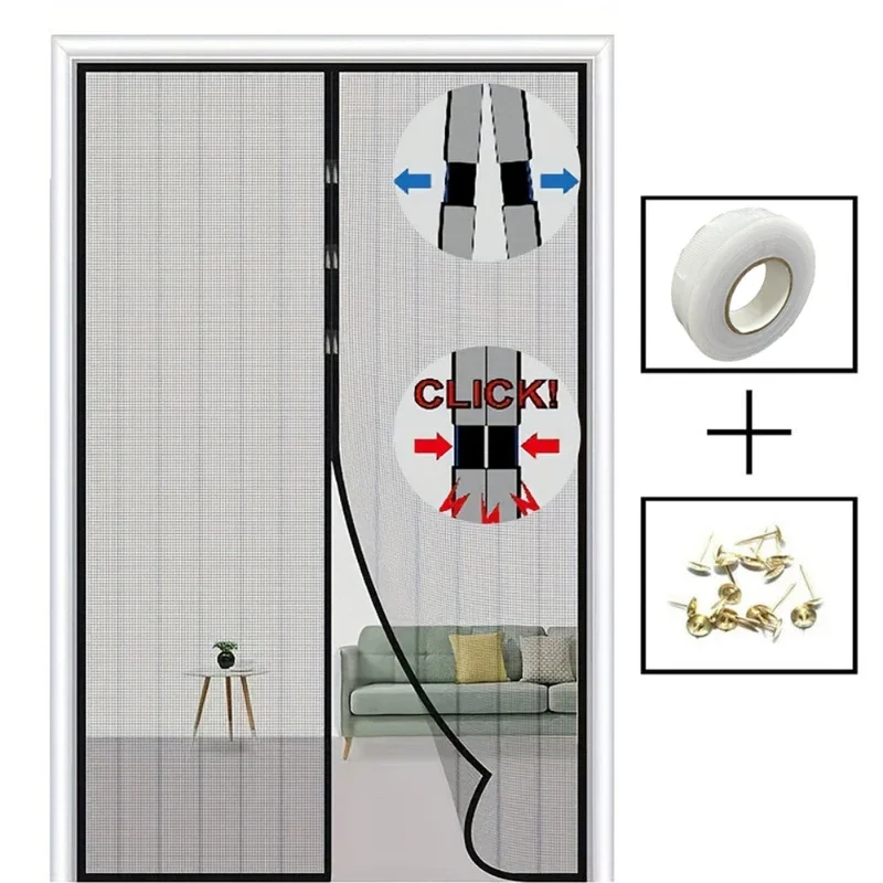 

39x82inch Anti-mosquito door Magnetic Door Curtain window door curtain Anti-Bug Fly Insect Partition Mesh For Summer Indoor Use