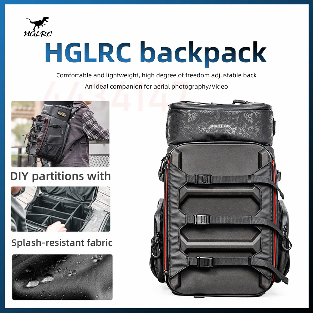 HGLRC FPV Racing Backpack Shoulder Bag Crossbody Waterproof Carrying Suit Case Bags Travel Bag for RC DIY FPV Drone Quadcopte