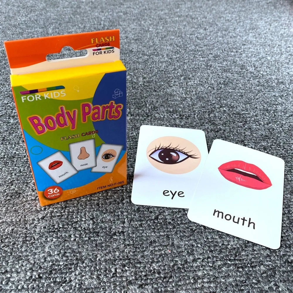 Montessori cedo do bebê cartões flash frutas durável educação das crianças cartões flash animal inglês palavra reconhecimento cartões