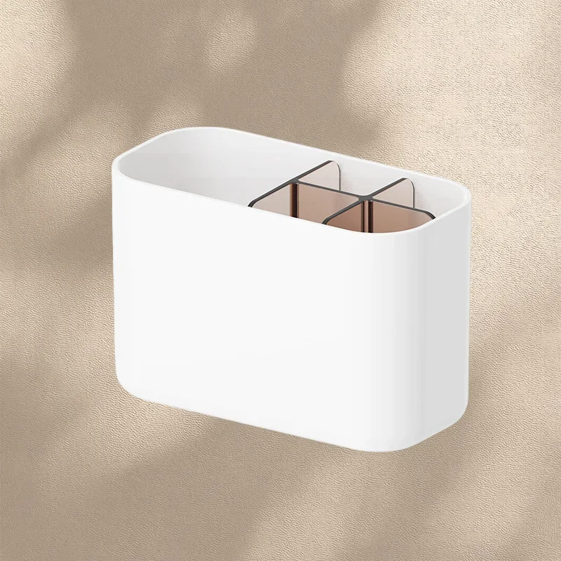 

Tooth Brush Holder for Bathrooms Bathroom Vanity Organizer Countertop for Electric Toothbrushes Toothpaste Hair dryer holder