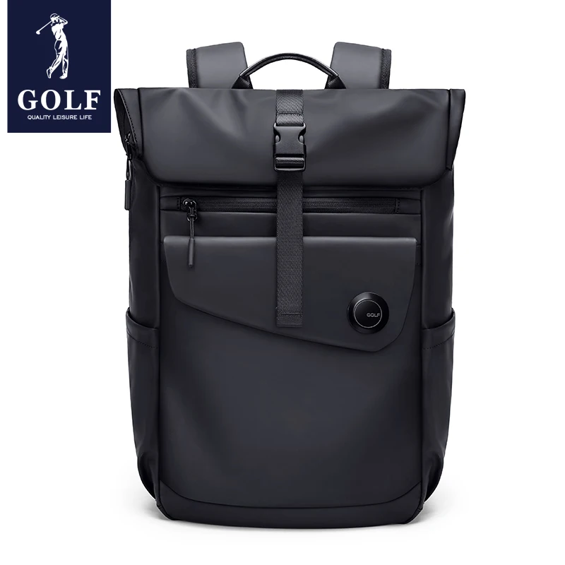 GOLF Men\'s Backpacks Black Expandable Backpack Waterproof Laptop Bag 17.3 Inch Compartment Ipad Pro Professional Man Back Pack