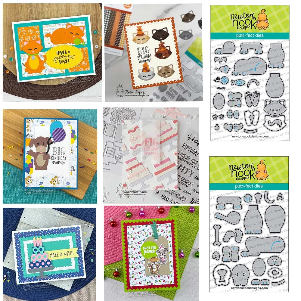 Cat Builder Dies Embossing Cut Dies and Stamps 2026 Newest Handmade DIY Scrapbooking Greeting Card Diary Craft Decoration