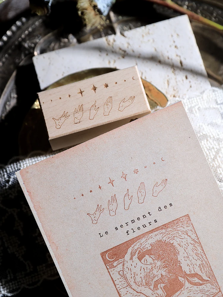 Retro europejska dama łabędź ptak drewniany zestaw gumowych stempli Album na zdjęcia DIY do scrapbookingu tworzenie kartek pieczęć drewniana — zdjęcie 4