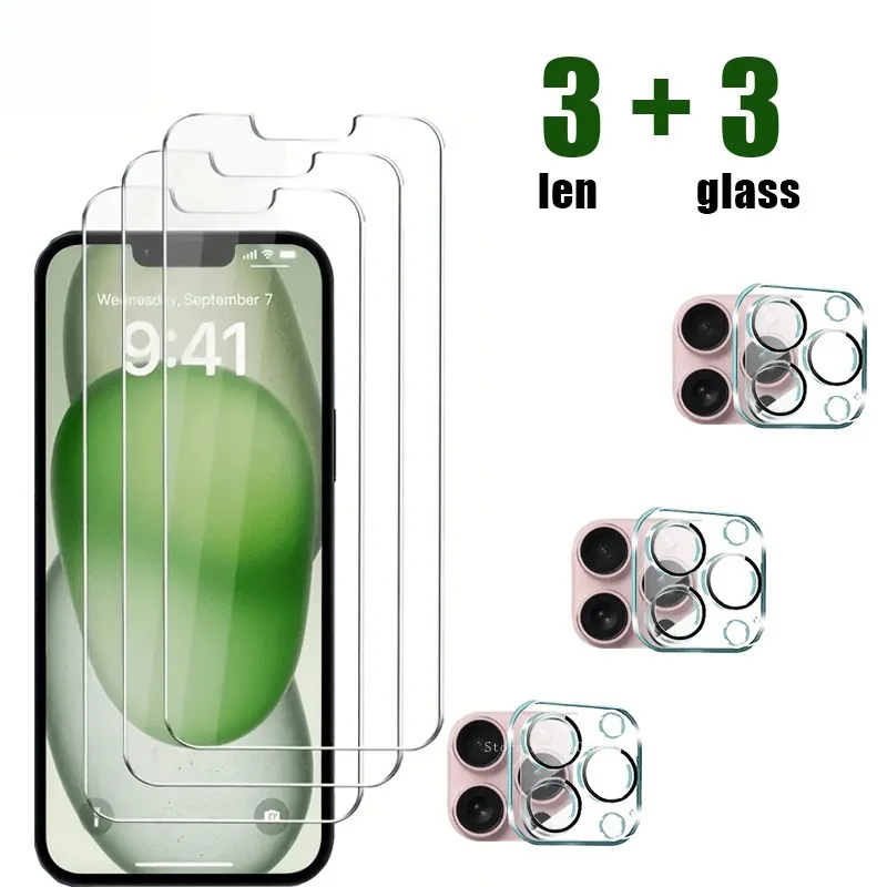 Screen Protective Film for IPhone 16E Tempered Glass for IPhone 16 Pro Max 15 14 Plus 13 12 Pro High-Definition Film