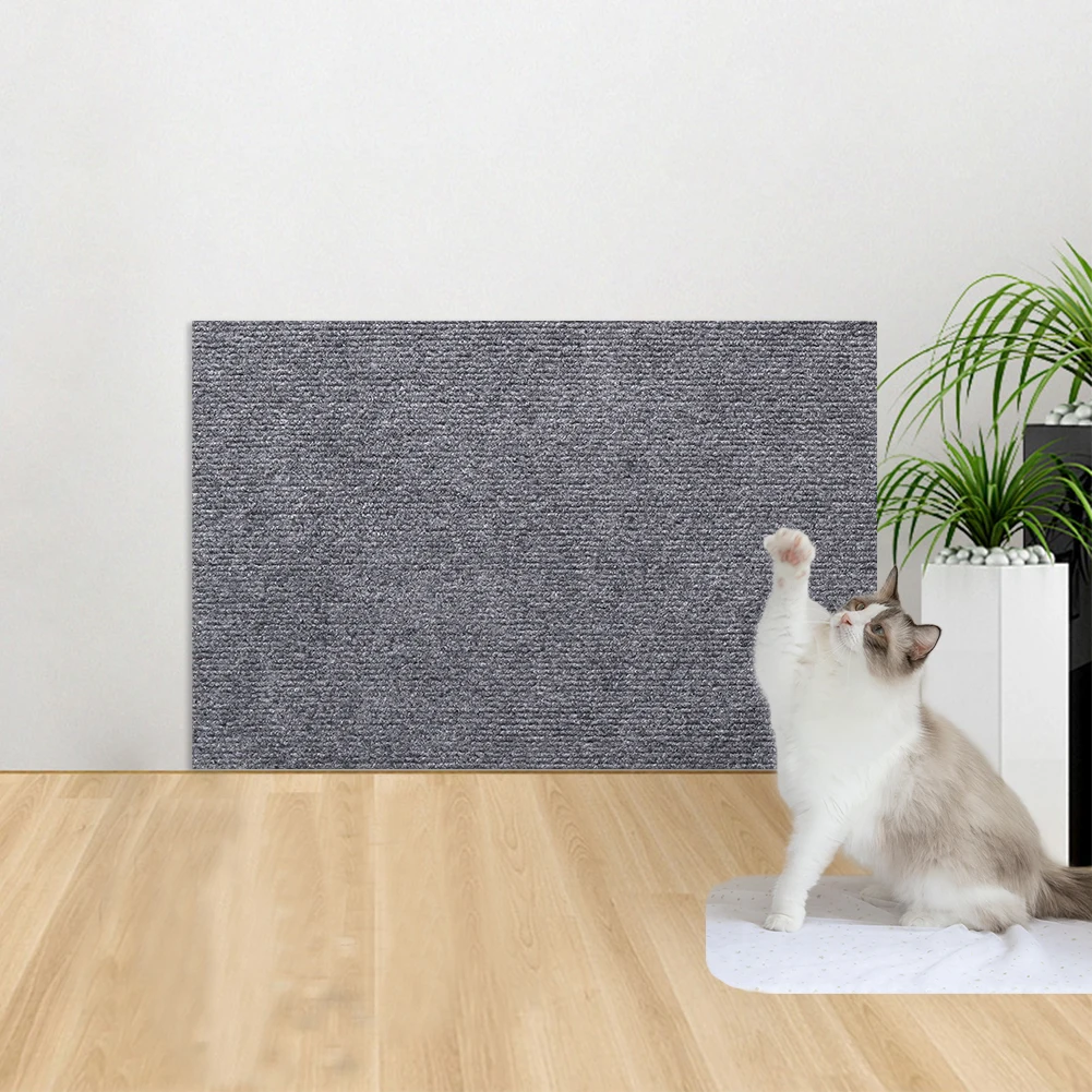 Cat Scratching Post Carpet Self-Adhesive Cats Scratch Board Trimmable Carpet Mat Pad Cat Scratch Furniture Protector Mat 100cm
