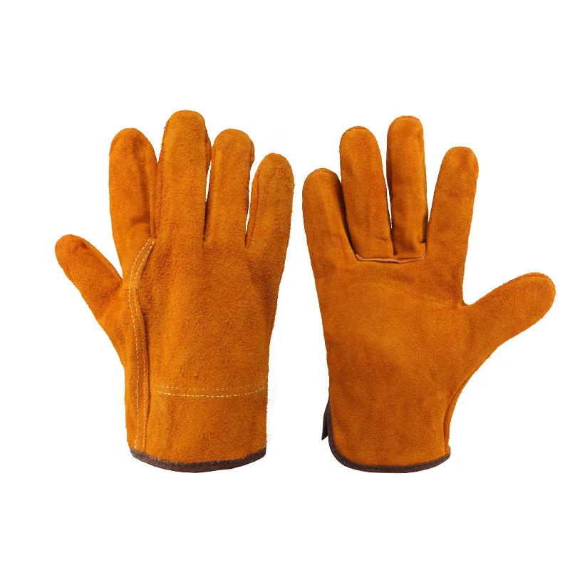 Welding Gloves for Electricians: 2-Layer Cowhide, Protective Labor Gloves for TIG, MIG & Arc Welding