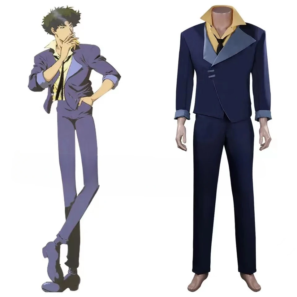 Anime Cowboy Bebop Spike Spiegel Cosplay Costume Uniform Suit Halloween Carnival Outfits