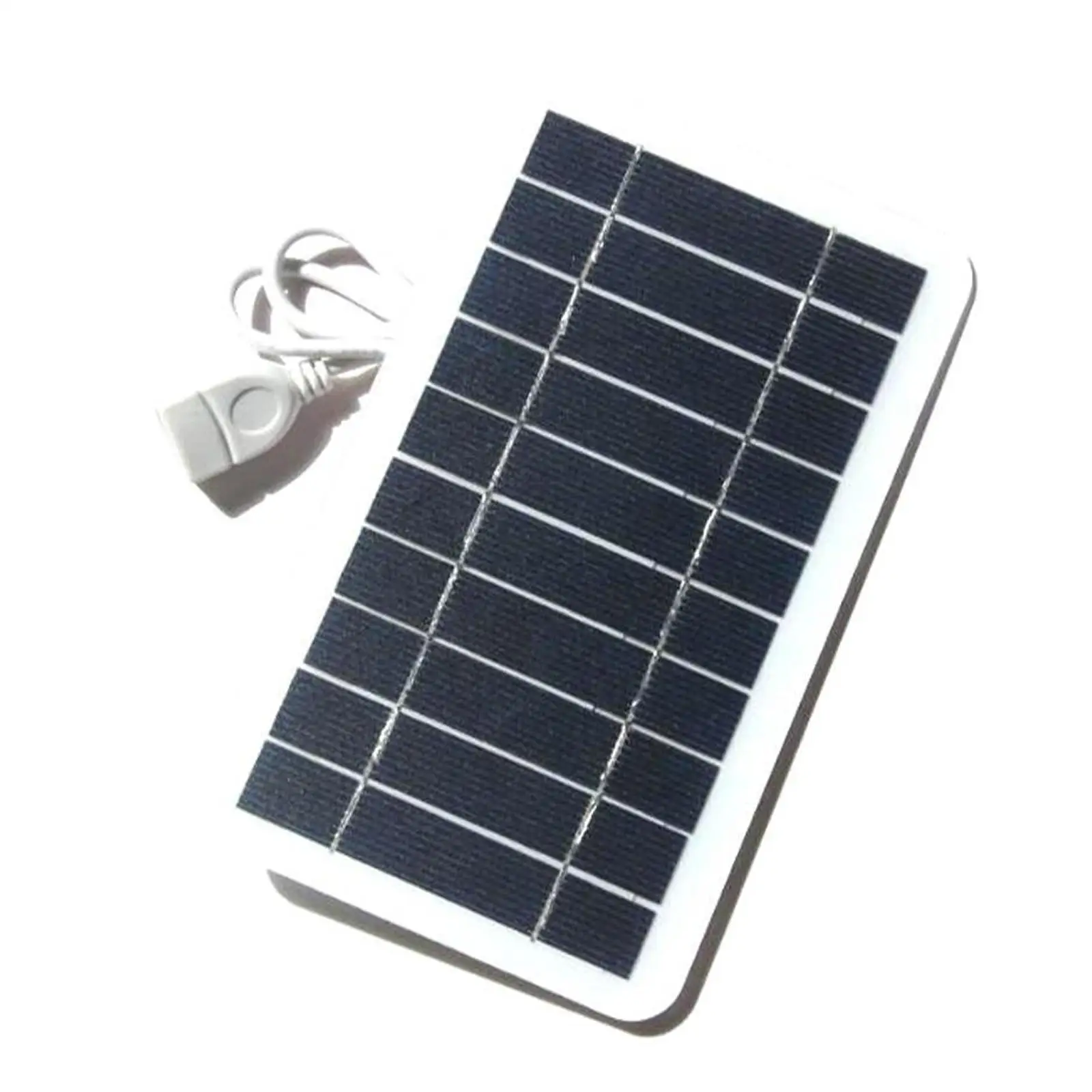 Portable Solar Panel 5V 2W Solar Plate with USB Safe Charge Stabilize Battery Charger for Power Bank Phone Outdoor Camping Home