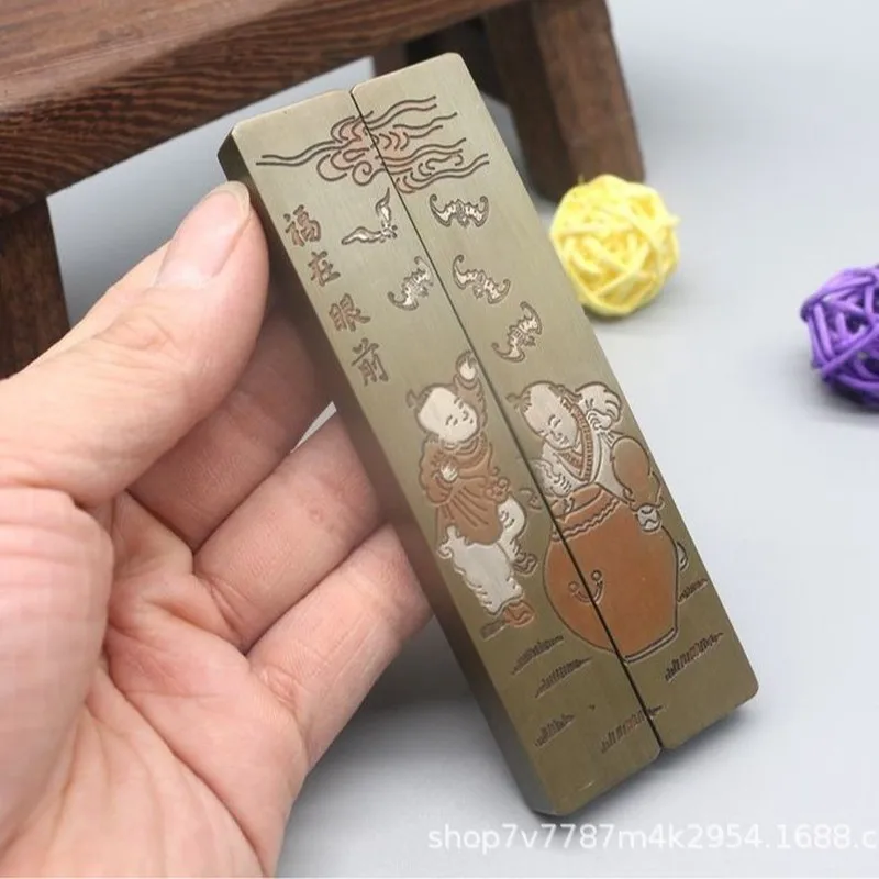 craft item: brass embossed paperweight for study and office decoration
