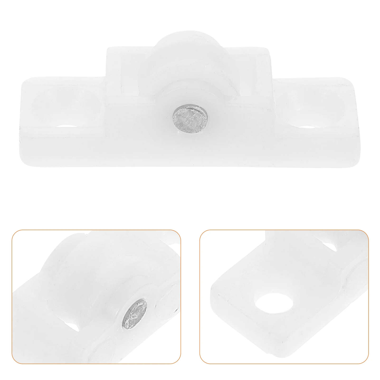 

4 pcs Pulley Wheel Heavy Duty Freezer Cabinet Replacement Plastic Hardware Smooth Rolling Long Lasting Wear Resistant Easy