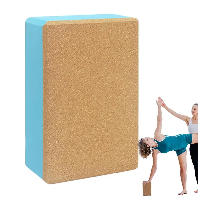 Cork Yoga Block Non Slip High Density Exercise Block Soft Portable Exercise Blocks Indoor & Outdoor Yoga Accessories for Home