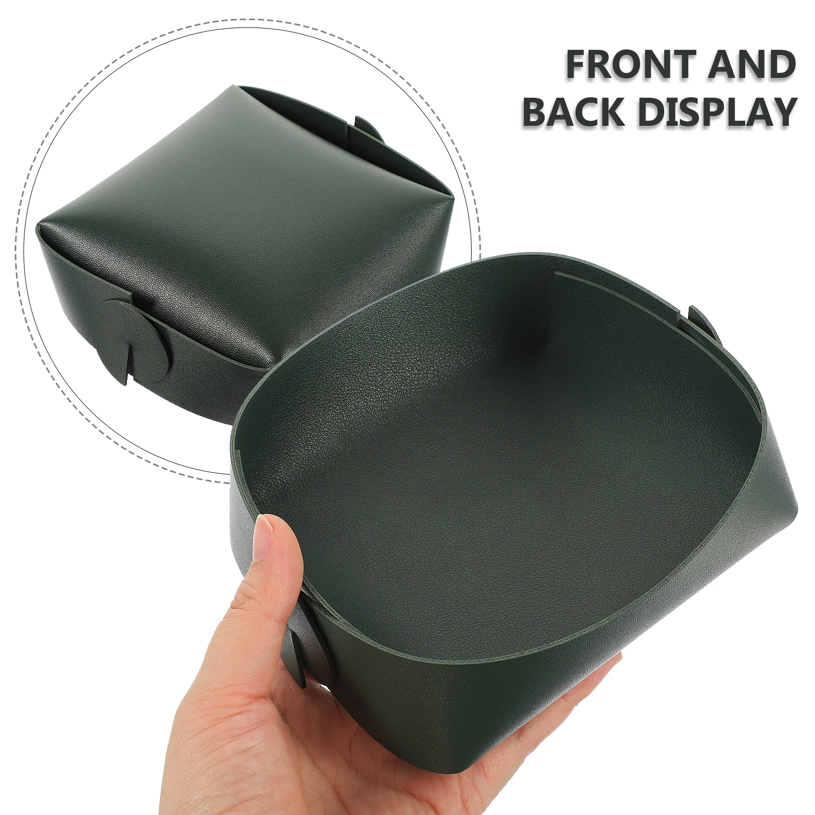 

2 Pcs Storage Box Practical Tray Desktop Office Organizer Multi-function Small Watch Countertop