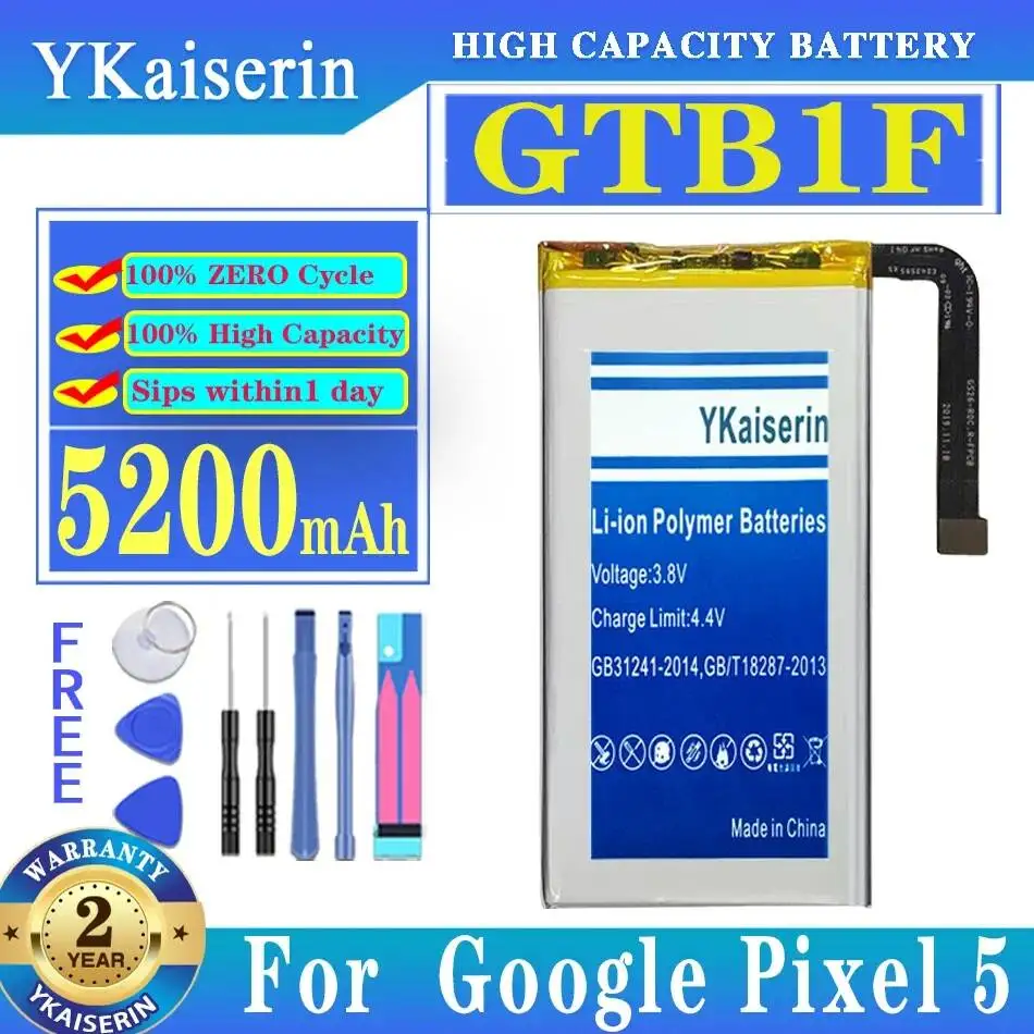 

For Htc Google Pixel 5 Reliable Power GTB1F 5200Mah Mobile Phone Battery