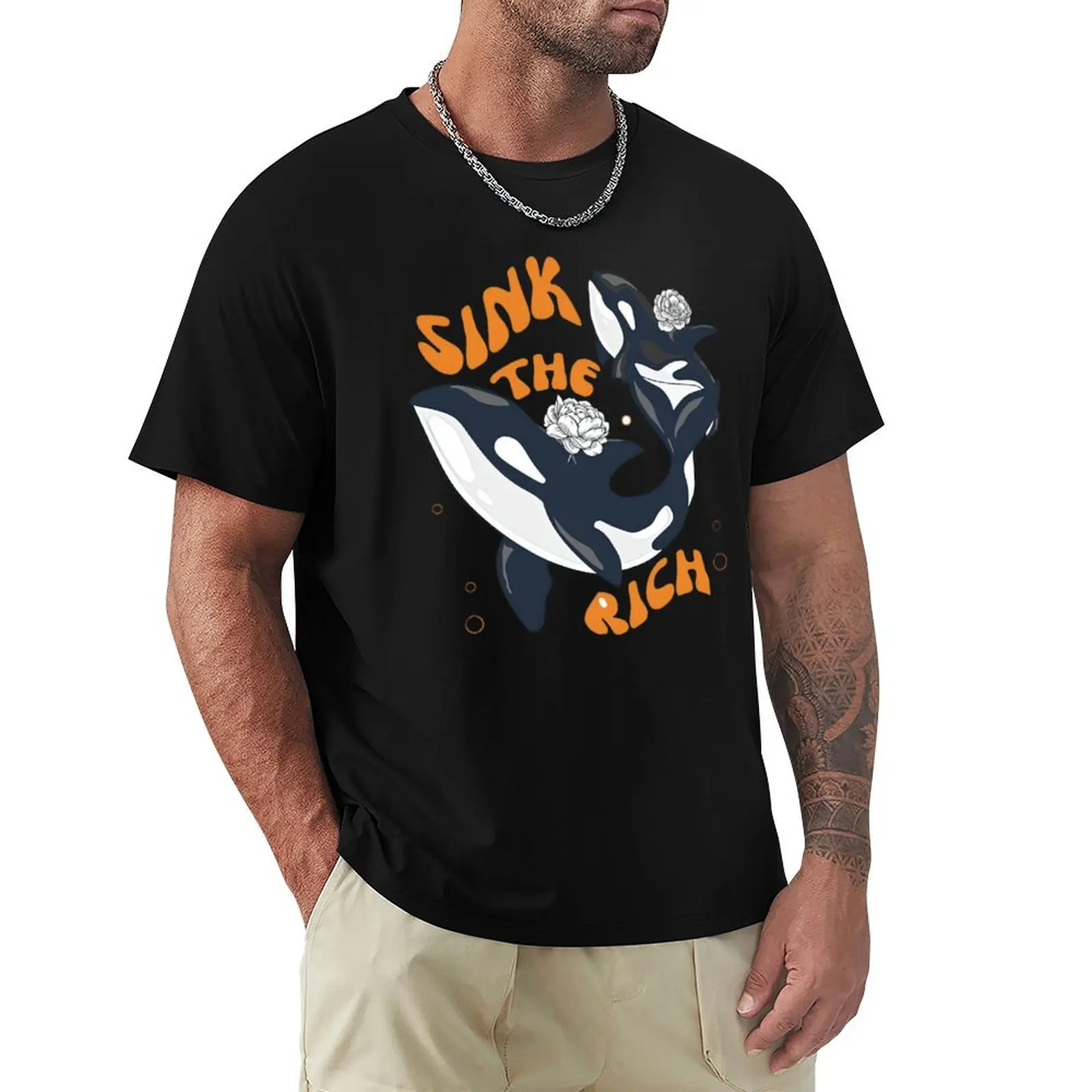 

VIntage Sink The Rich - Gladis the Orca 2023 T-Shirt Soft Basic Cotton Short Sleeve Tee