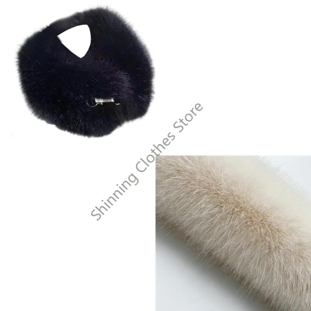 

M68A Friendly Imitation Furred Stole Elegant Unisex Scarf Cold Weather Essential