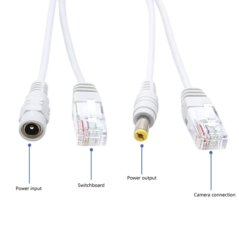 زوج واحد من فاصل مركب الطاقة عبر إيثرنت POE RJ45 للاتصال الهاتفي عبر الإنترنت