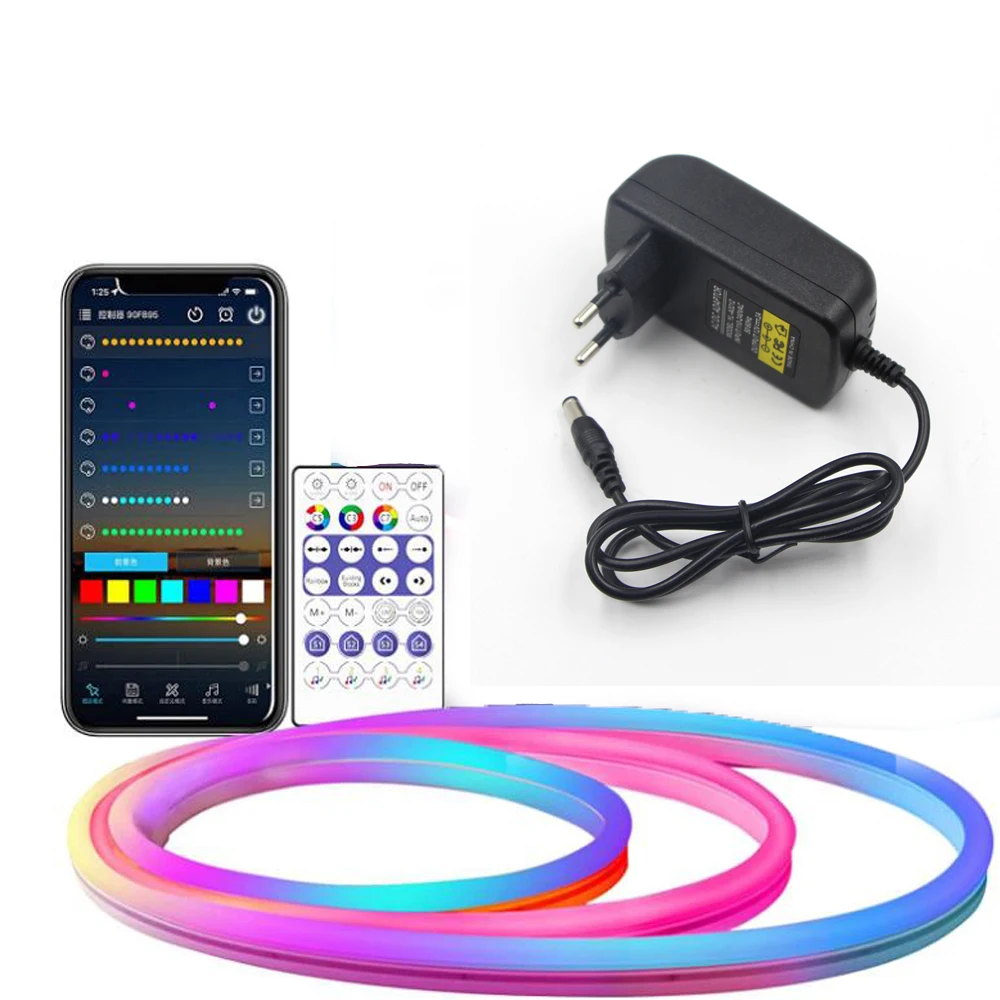 WS2811 WS2812B sk6812 RGBIC Dreamcolor Neon LED Strip Light Bluetooth APP Control Addressable Rope Waterproof Holiday Decor lamp