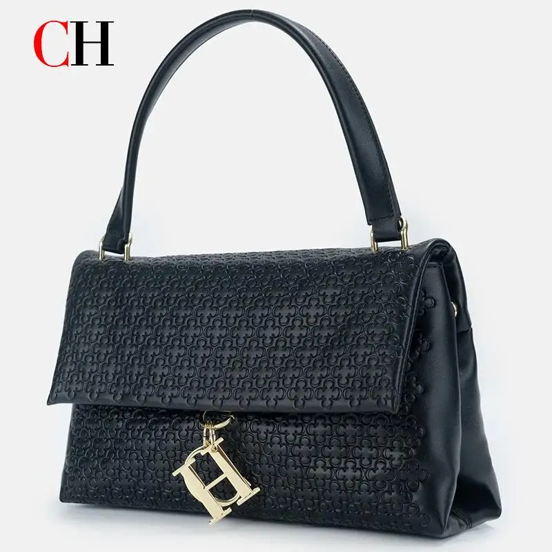 

High Quality Exquisite Fashion Design Flower Embossed Women's Handbag New Metal Accessories Unique Pattern Women's Shoulder Bag