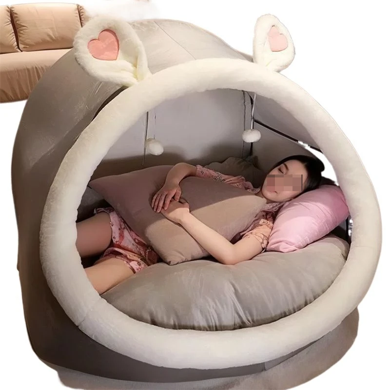 

Lazy sofa human kennel huge tent all seasons universal enlarged thickened human Internet celebrity adult plush hut