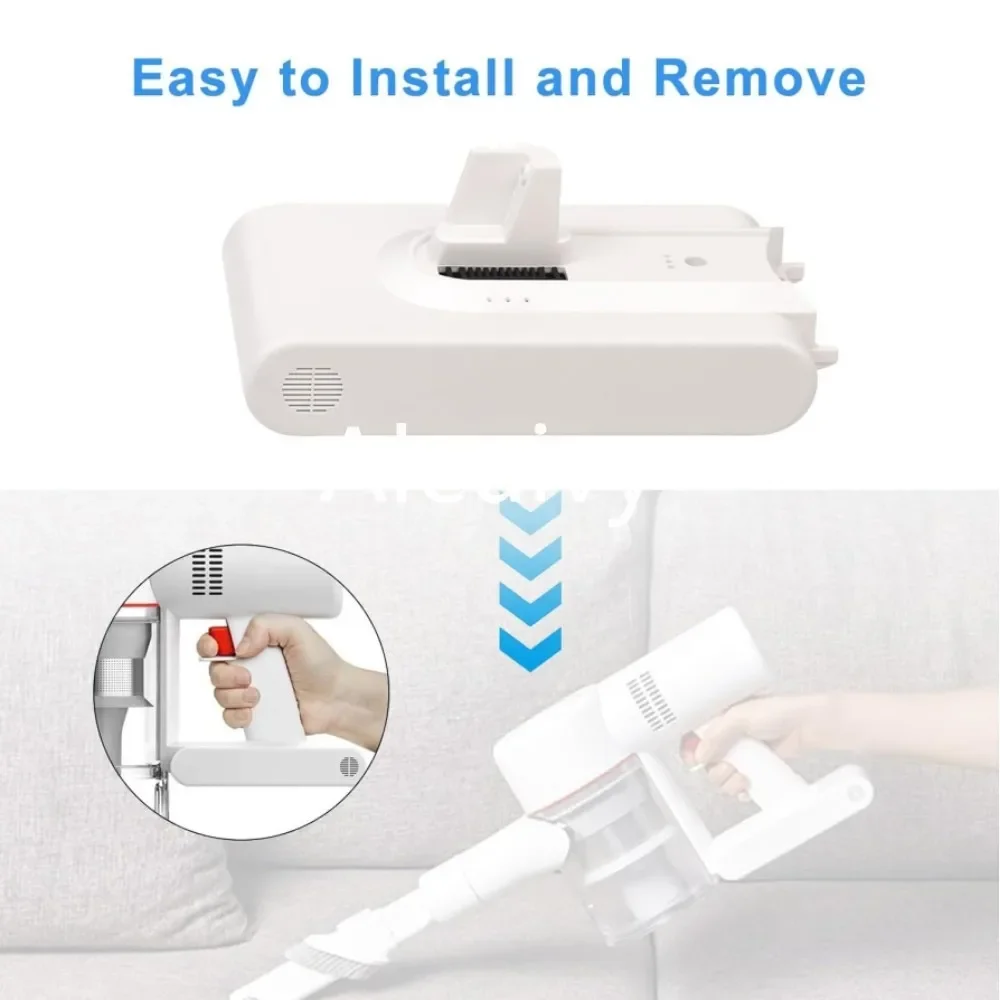 Pembersih vakum pengganti baterai cadangan untuk Xiaomi Dreame V8,V9,V10,V10Pro,VVN3,VVN4,VVN5,XR baterai Lithium Ion (5000mAh)