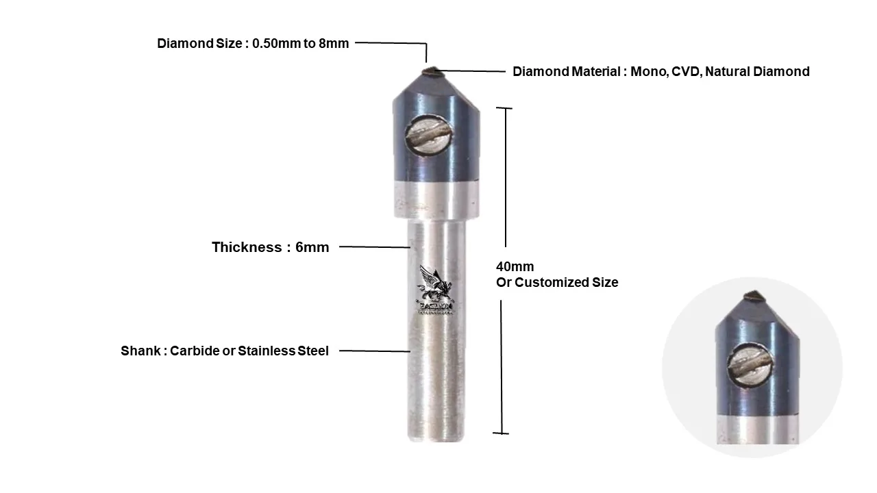 Automatic Jewelry Cutting  Faceting Machine CNC Tools & Diamond Engraving CVD Ball Pen Point for Jewelry Making and  Design Tool