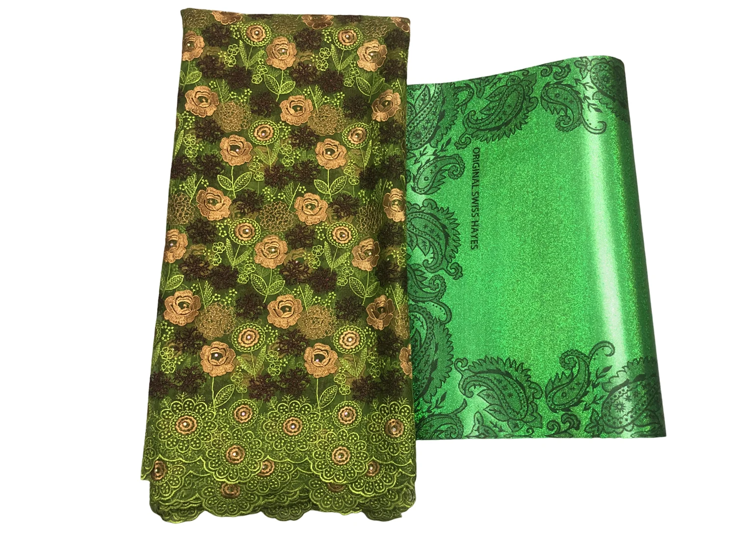 New African Manual Spot Drilling And Cutting Hole Lace Fabric Color Tulle Materials 5Yards Match Hayes Sego Gele Headtie 2 Pcs