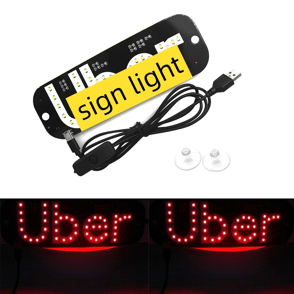1 قطعة سيارة LED سيارة أجرة TAXI UB-ER USB مؤشر ضوء UB-ER TYPE-C سيارة ضوء لوحة ترخيص ضوء 5-6 فولت