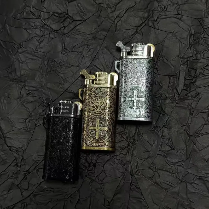 ولاعة عجلة الطحن المباشرة الجديدة من قسطنطين، ولاعة عجلة طحن إبداعية مقاومة للرياح، ملحقات السجائر، هدية للرجال