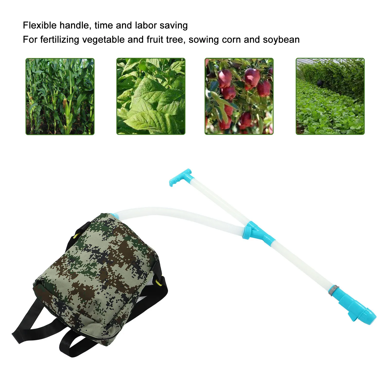 Adjustable Shoulder Strap Sprayer Kit - 15L Large Capacity, 94PSI Max Pressure & 6 Nozzles for Crop Fertilizer Spreader