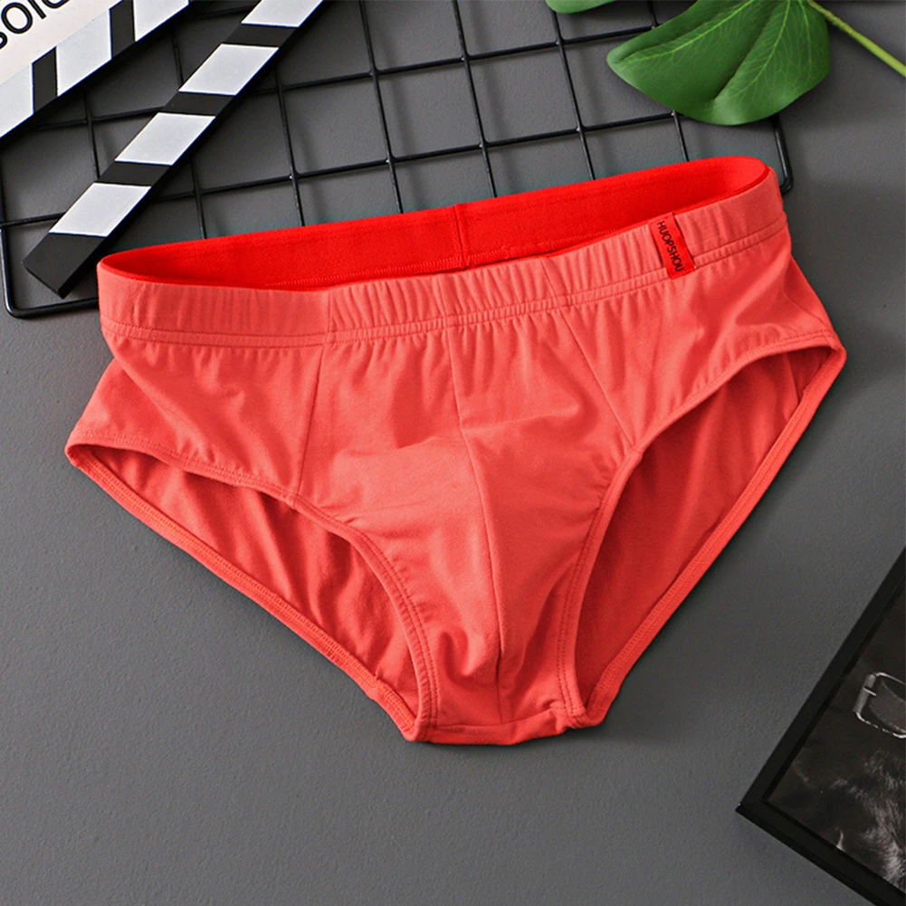 Everyday Underwear Shorts for Men Low Waist Panties Brief Breathable Elastic Cotton Material Durable for Regular Wear